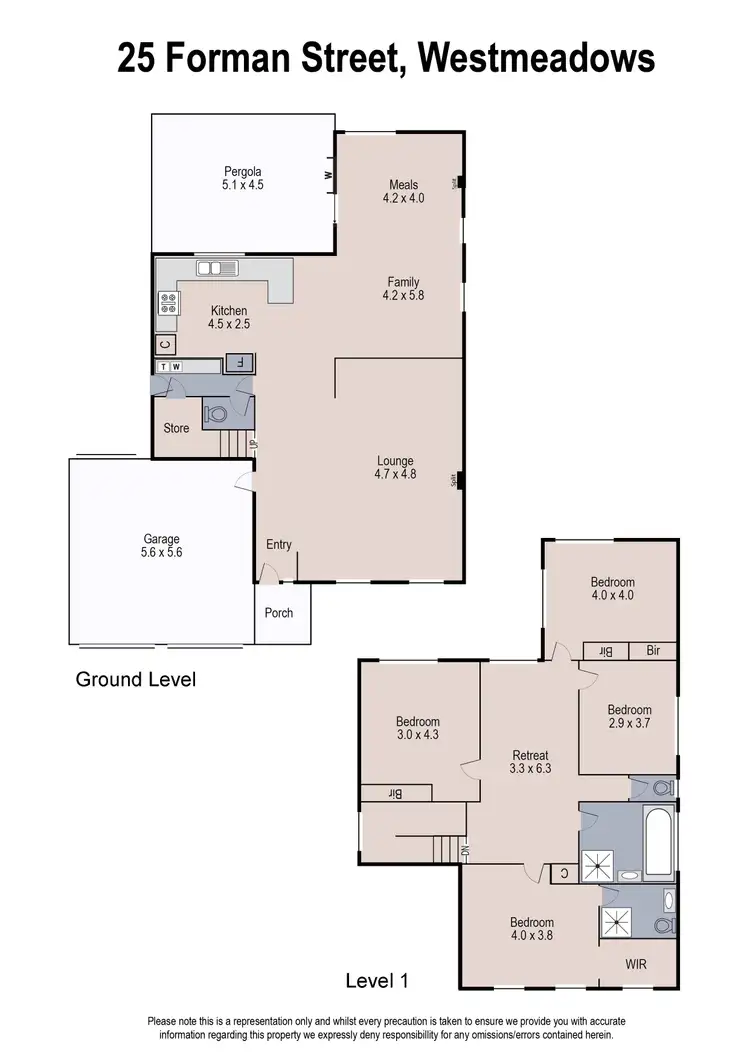 Floorplan of Homely house listing, 25 Forman Street, Westmeadows VIC 3049
