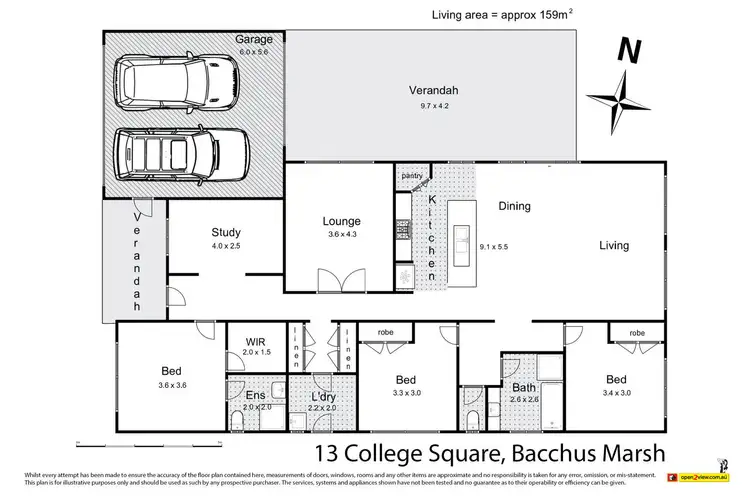 Floorplan of Homely house listing, 13 College Square, Bacchus Marsh VIC 3340
