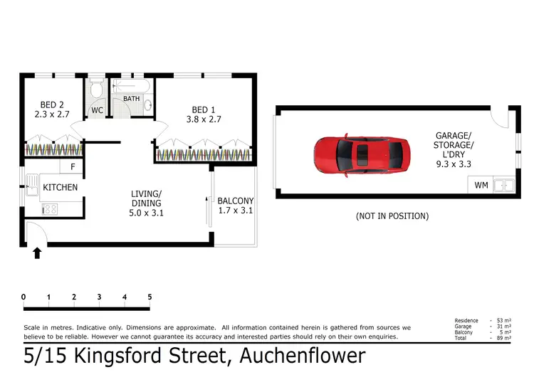 Floorplan of Homely unit listing, 5/15 Kingsford Street, Auchenflower QLD 4066