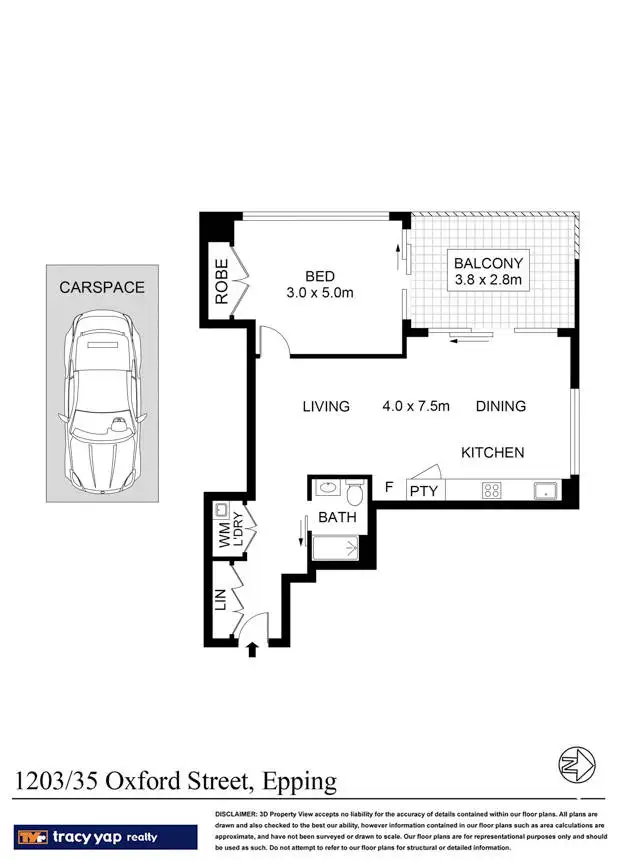 Floorplan of Homely apartment listing, 1203/35 Oxford Street, Epping NSW 2121