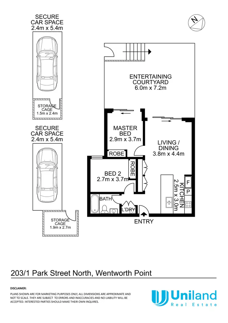 Floorplan of Homely apartment listing, 203/1 Park Street North, Wentworth Point NSW 2127