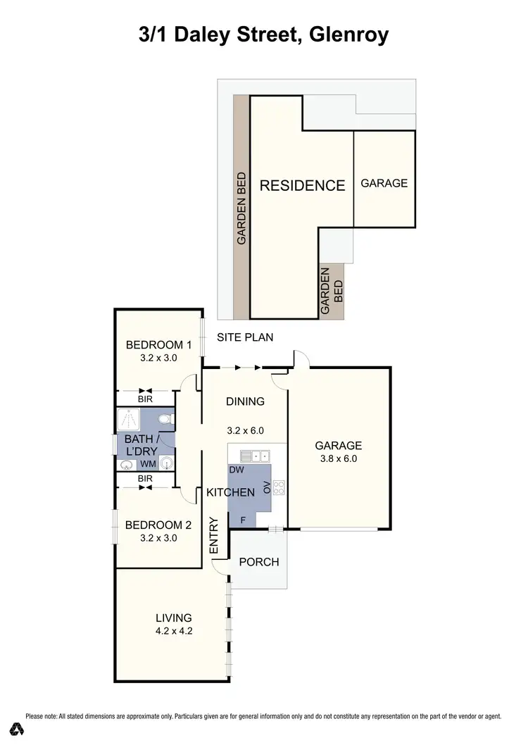 Floorplan of Homely unit listing, 3/1 Daley Street, Glenroy VIC 3046