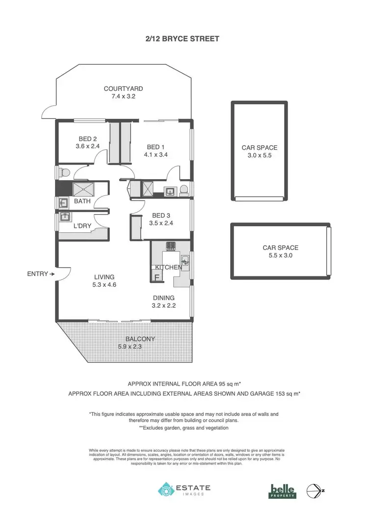 Floorplan of Homely unit listing, 2/12 Bryce Street, St Lucia QLD 4067