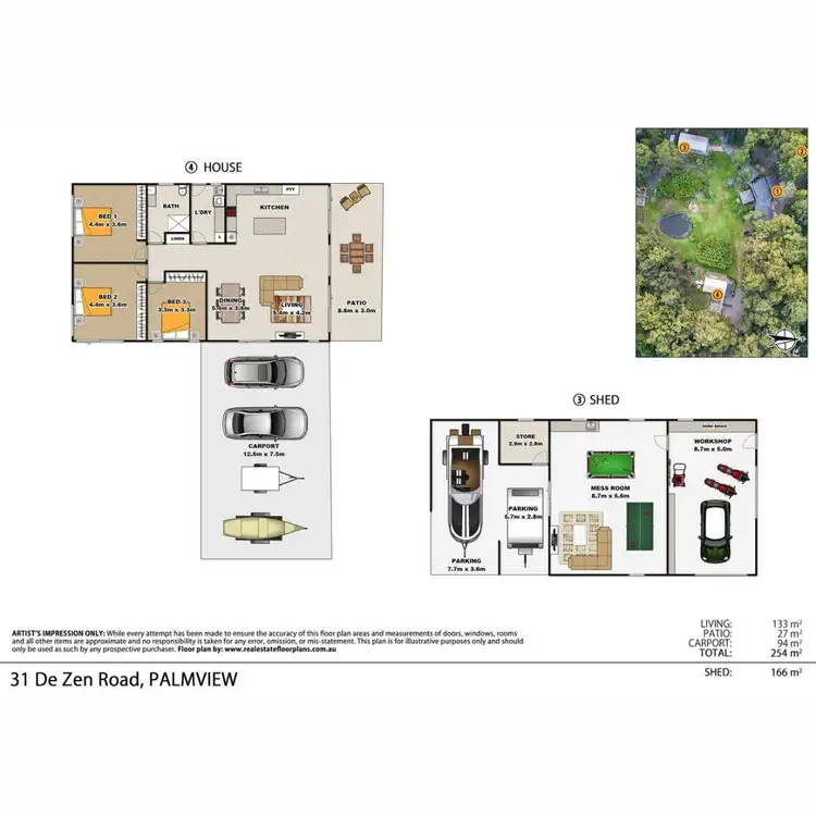 Floorplan of Homely house listing, 31 De Zen Road, Palmview QLD 4553