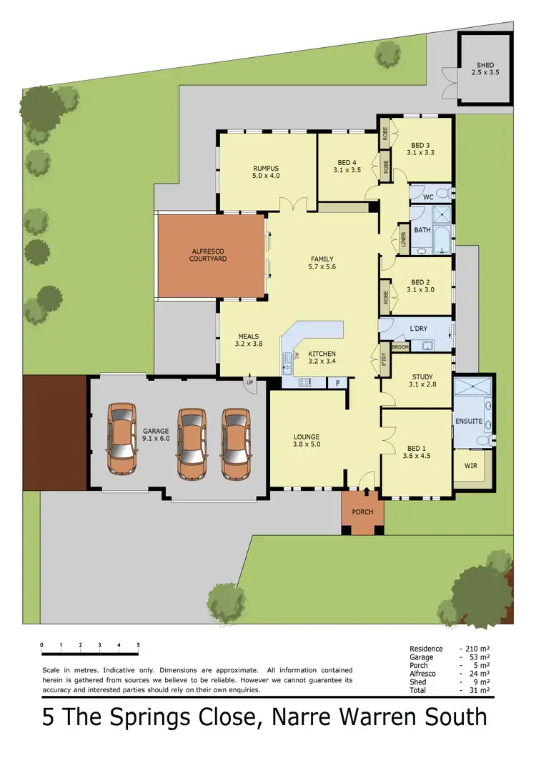 Floorplan of Homely house listing, 5 The Springs Close, Narre Warren South VIC 3805