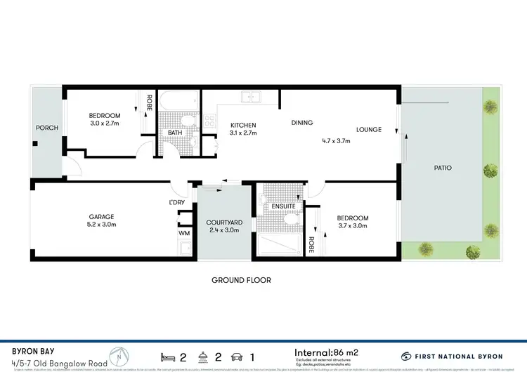 Floorplan of Homely unit listing, 4/5-7 Old Bangalow Road, Byron Bay NSW 2481