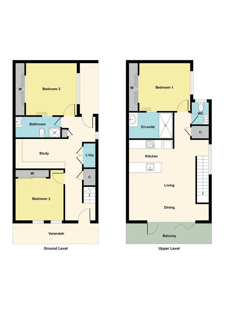 Floorplan of Homely townhouse listing, 51B Peel Street South, Golden Point VIC 3350