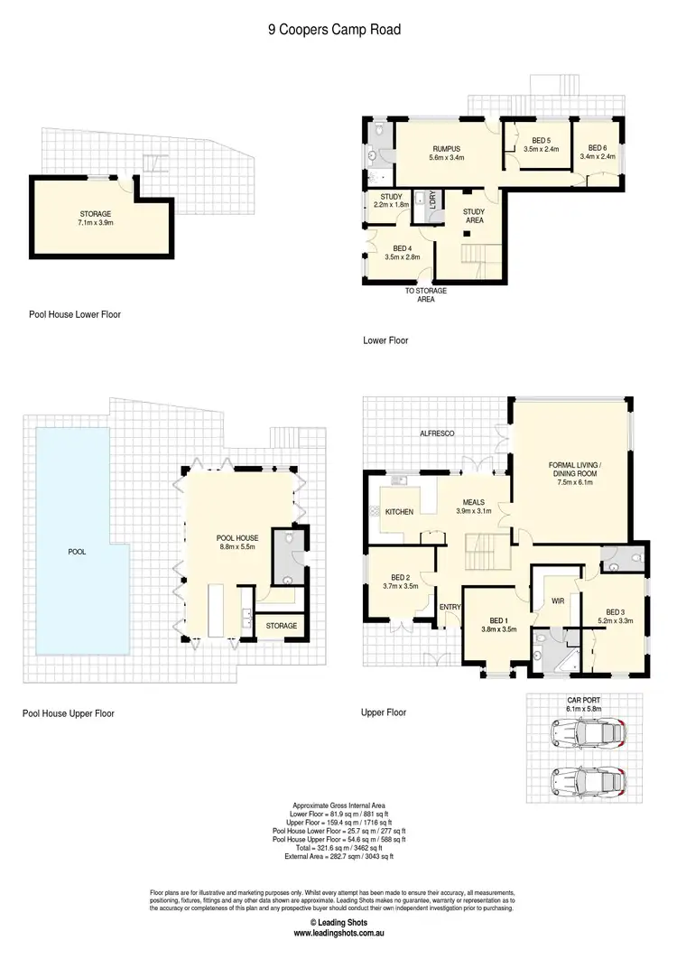 Floorplan of Homely house listing, 9 Coopers Camp Road, Bardon QLD 4065