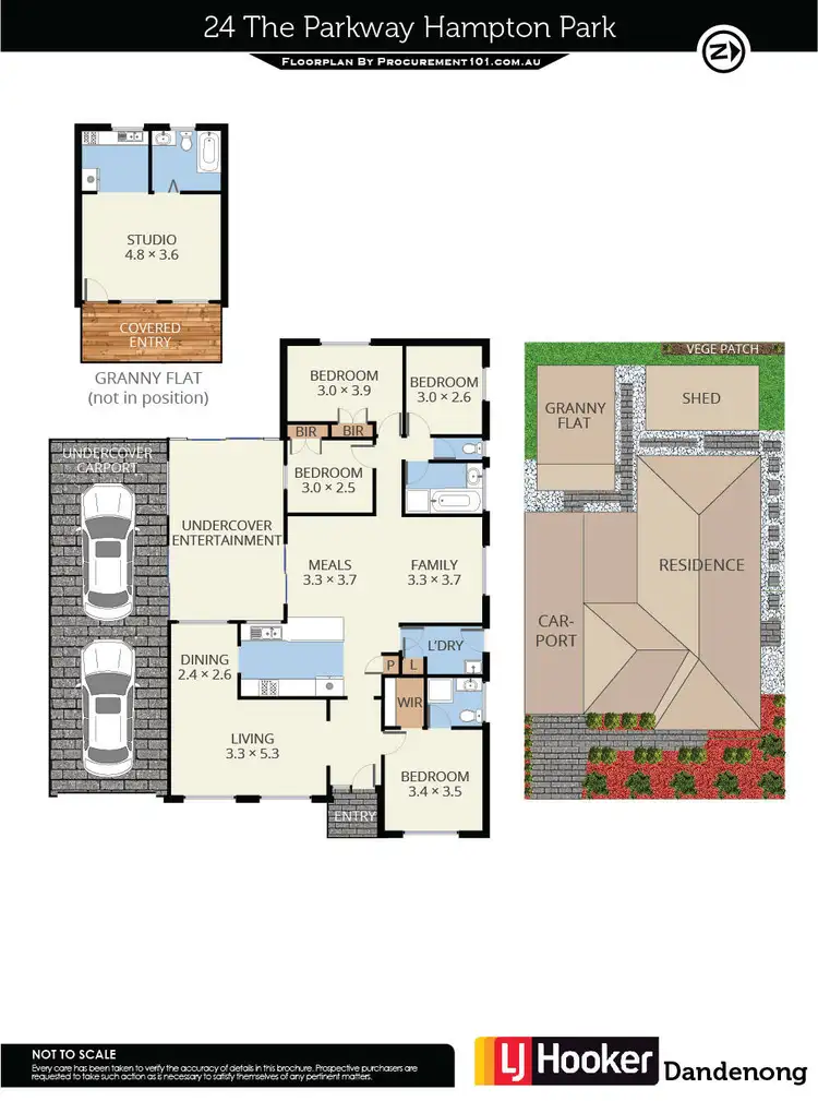 Floorplan of Homely house listing, 24 The Parkway Way, Hampton Park VIC 3976