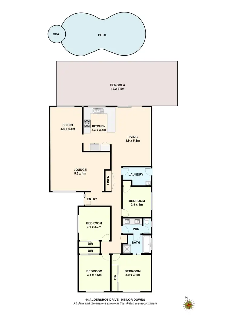 Floorplan of Homely house listing, 14 Aldershot Drive, Keilor Downs VIC 3038