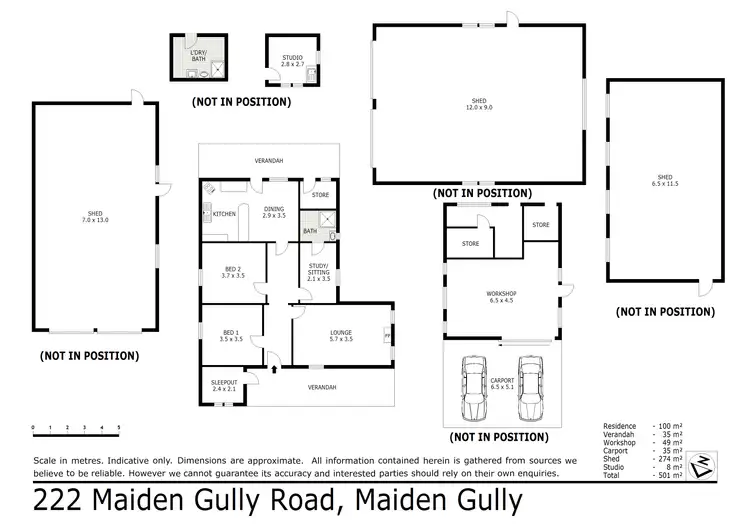 Floorplan of Homely house listing, 222 Maiden Gully Road, Maiden Gully VIC 3551
