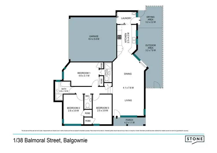 Floorplan of Homely villa listing, 1/38 Balmoral Street, Balgownie NSW 2519