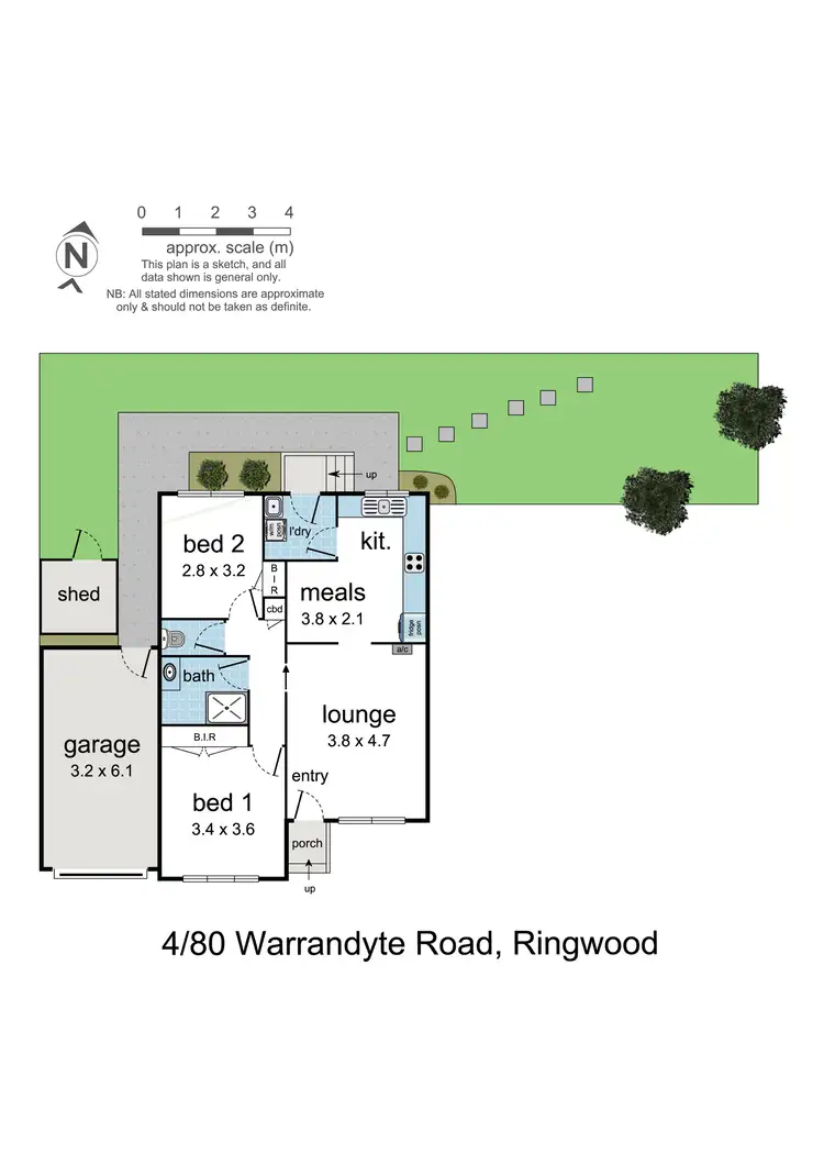 Floorplan of Homely unit listing, 4/80 Warrandyte Road, Ringwood VIC 3134