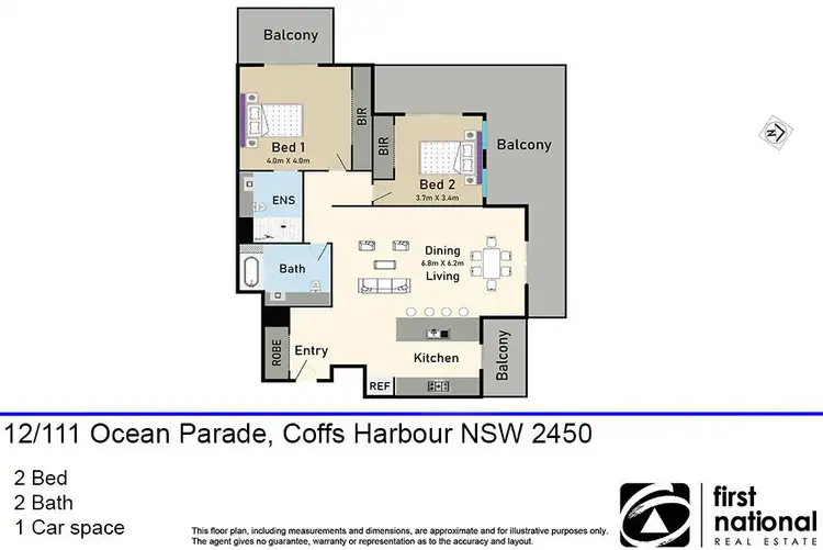 Floorplan of Homely apartment listing, 12/111 Ocean Parade, Coffs Harbour NSW 2450
