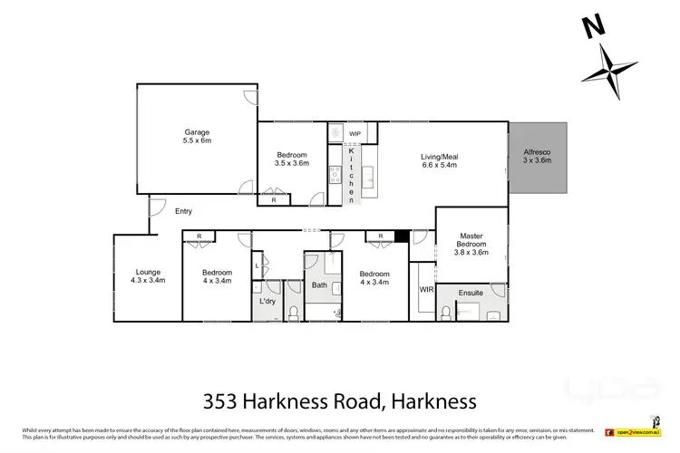 Floorplan of Homely house listing, 353 Harkness Road, Harkness VIC 3337