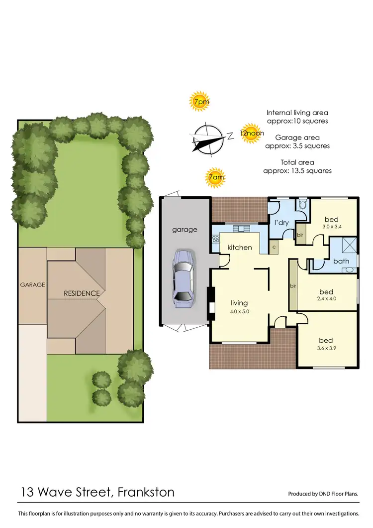 Floorplan of Homely house listing, 13 Wave Street, Frankston VIC 3199