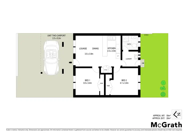 Floorplan of Homely villa listing, 2/6 Elizabeth Street, Sawtell NSW 2452