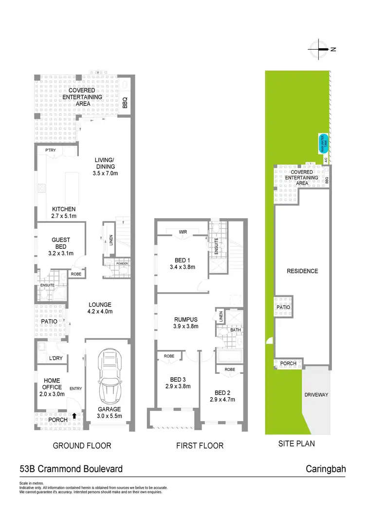Floorplan of Homely semi-detached listing, 53B Crammond Boulevard, Caringbah NSW 2229