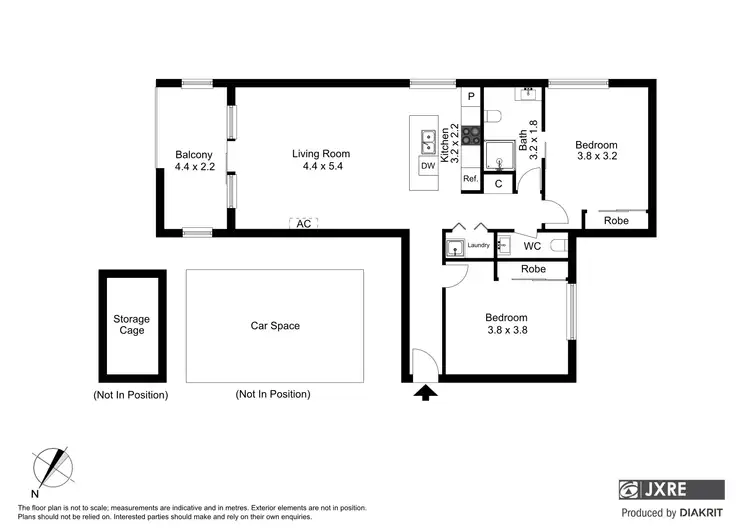 Floorplan of Homely apartment listing, Level 206/416-420 Ferntree Gully Road, Notting Hill VIC 3168