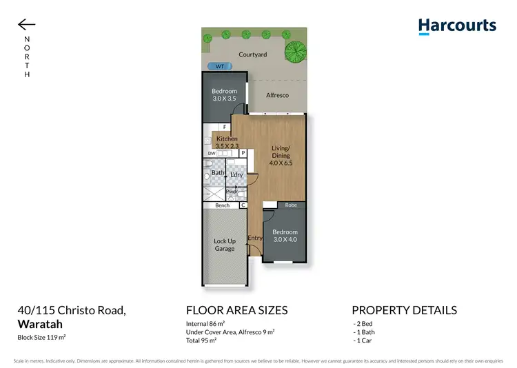 Floorplan of Homely villa listing, 40/115 Christo Road, Waratah NSW 2298