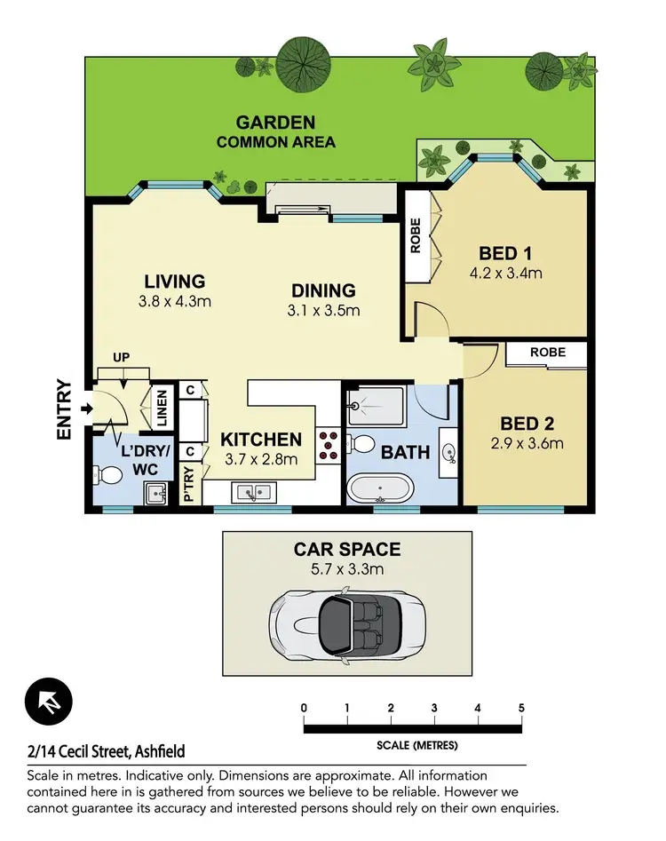 Floorplan of Homely unit listing, 2/14 Cecil Street, Ashfield NSW 2131