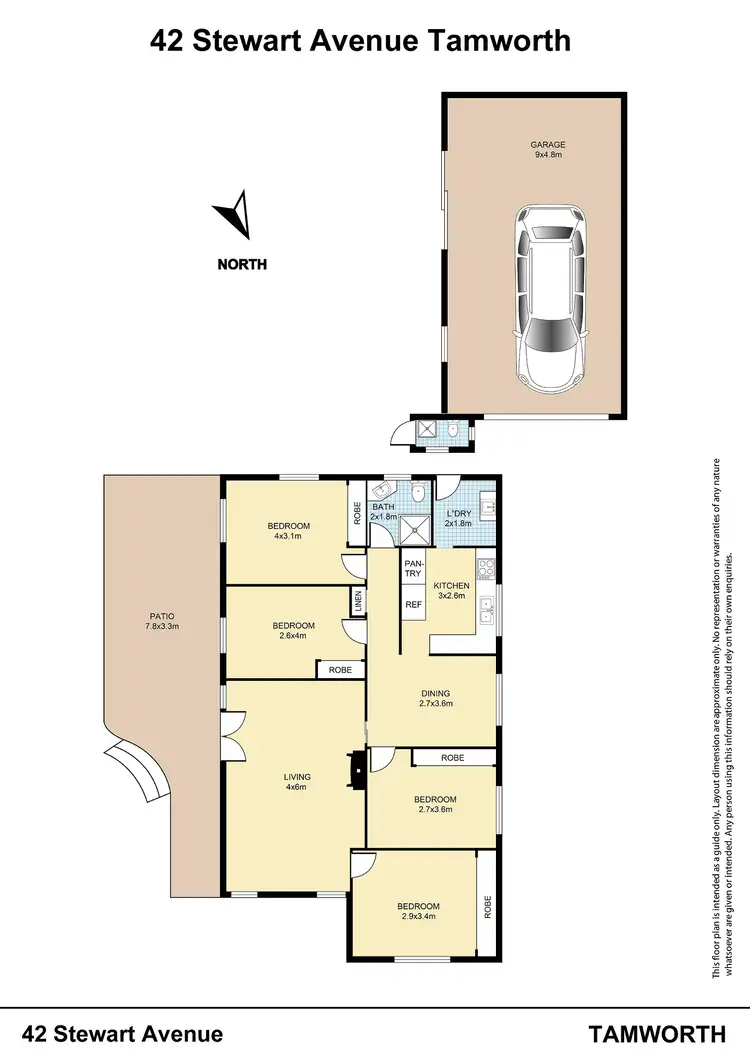 Floorplan of Homely house listing, 42 Stewart Avenue, Tamworth NSW 2340