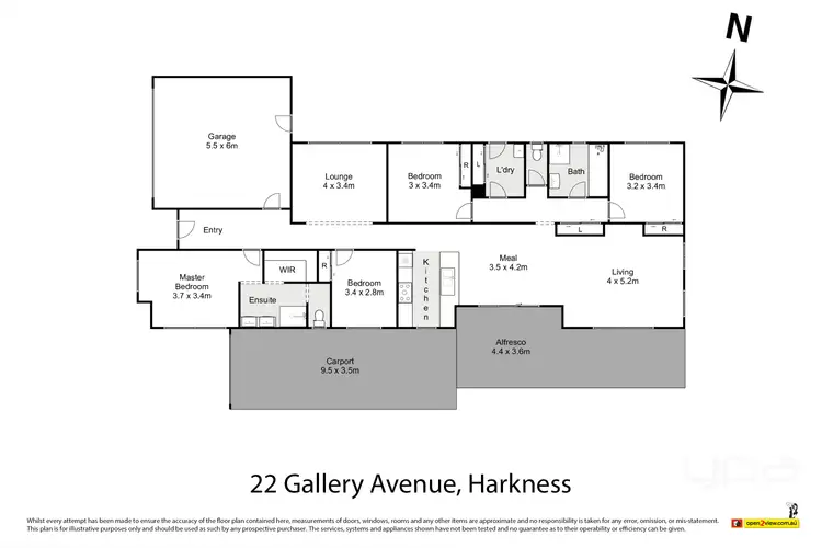 Floorplan of Homely house listing, 22 Gallery Avenue, Harkness VIC 3337