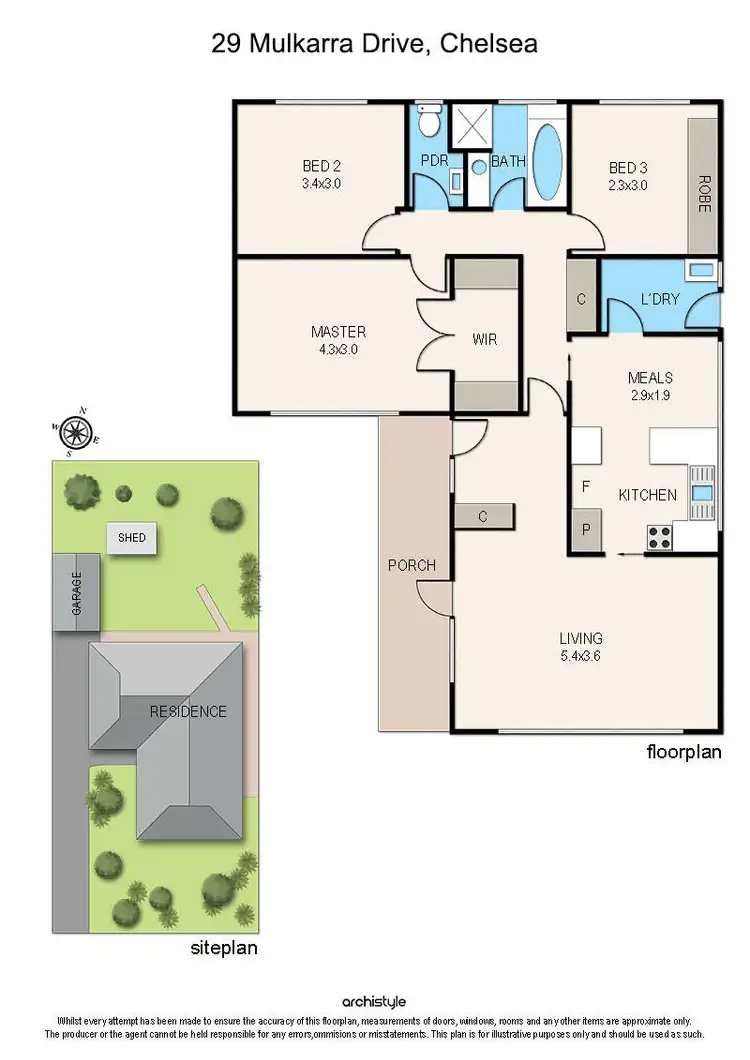 Floorplan of Homely house listing, 29 Mulkarra Drive, Chelsea VIC 3196