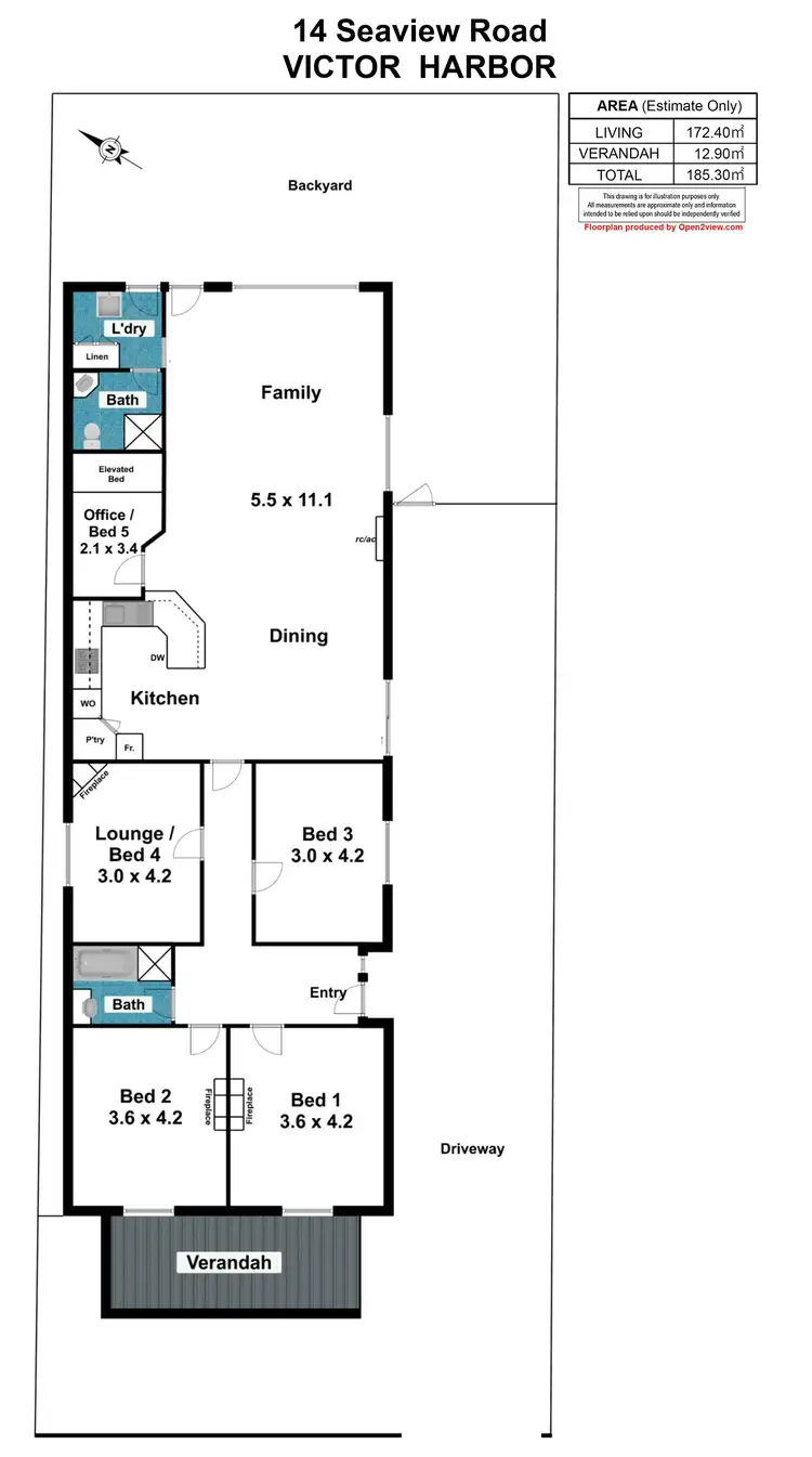 Floorplan of Homely house listing, 14 Seaview Road, Victor Harbor SA 5211