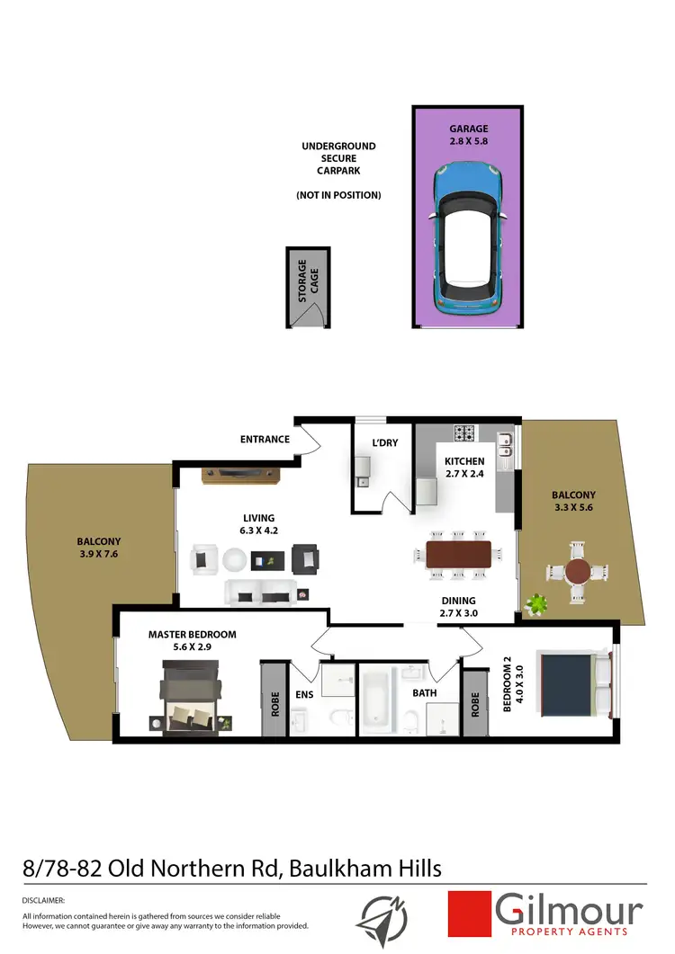 Floorplan of Homely unit listing, 8/78-82 Old Northern Road, Baulkham Hills NSW 2153