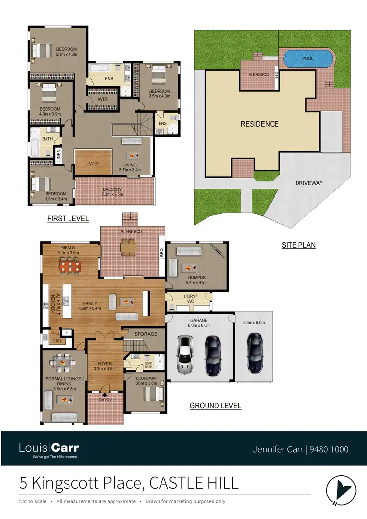 Floorplan of Homely house listing, 5 Kingscott Place, Castle Hill NSW 2154