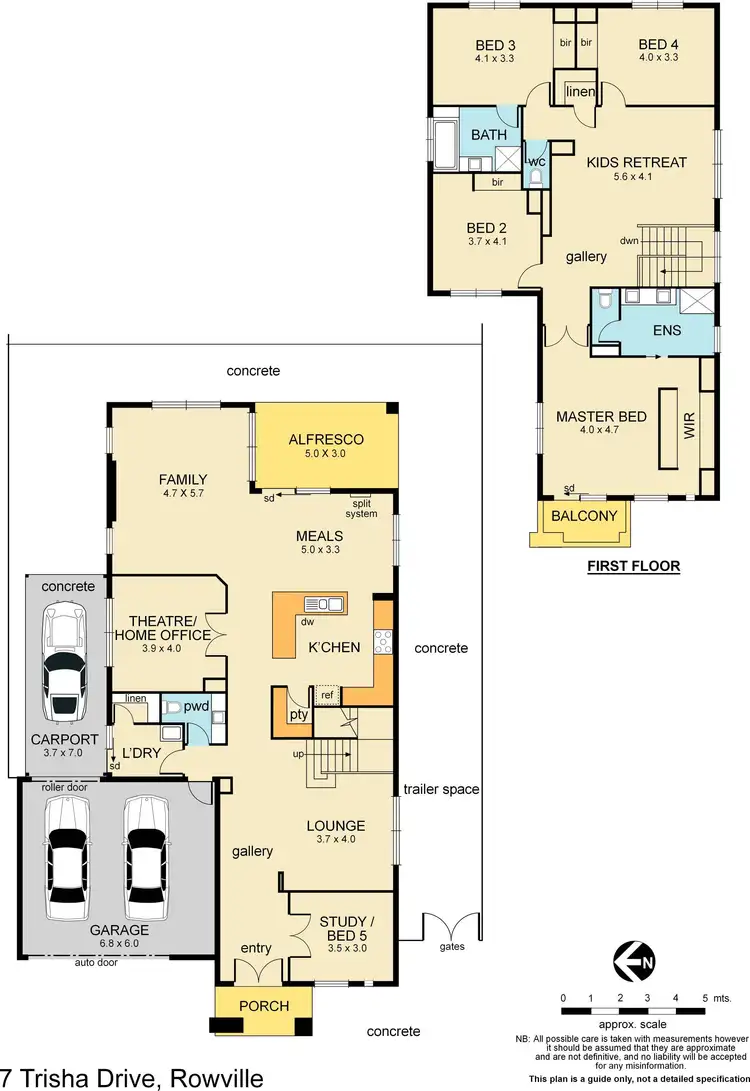 Floorplan of Homely house listing, 7 Trisha Drive, Rowville VIC 3178