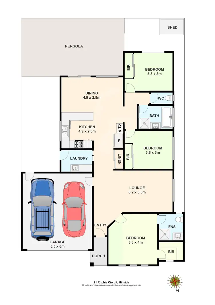 Floorplan of Homely house listing, 21 Richie Circuit, Hillside VIC 3037