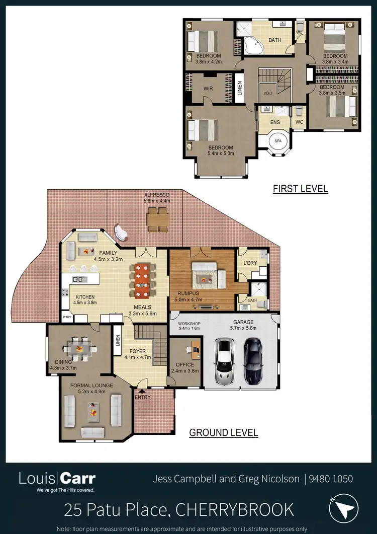 Floorplan of Homely house listing, 25 Patu Place, Cherrybrook NSW 2126