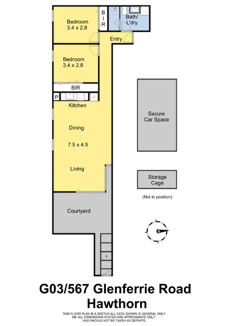 Floorplan of Homely apartment listing, G03/567 Glenferrie Road, Hawthorn VIC 3122