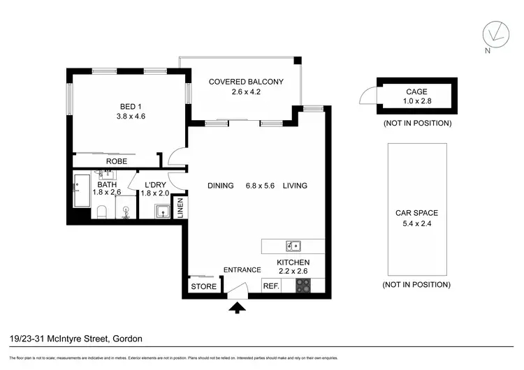 Floorplan of Homely apartment listing, 19/23-31 Mcintyre Street, Gordon NSW 2072