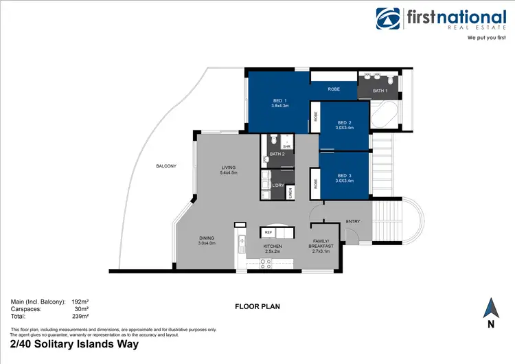 Floorplan of Homely apartment listing, 2/40 Solitary Islands Way, Sapphire Beach NSW 2450