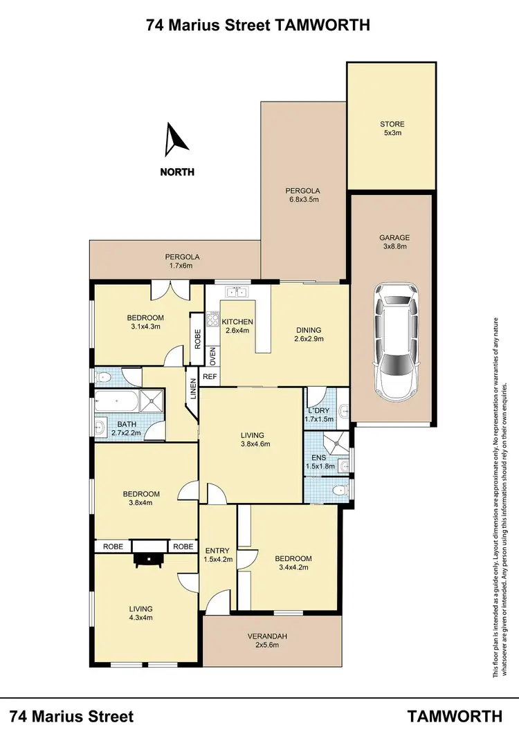 Floorplan of Homely house listing, 74 Marius Street, Tamworth NSW 2340