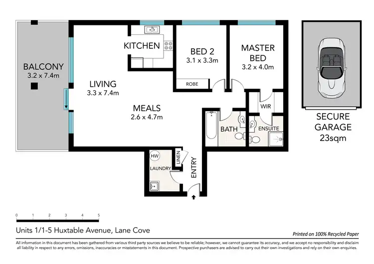 Floorplan of Homely apartment listing, 1/1-5 Huxtable Avenue, Lane Cove NSW 2066