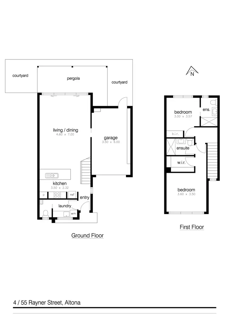 Floorplan of Homely townhouse listing, 4/55 Rayner Street, Altona VIC 3018