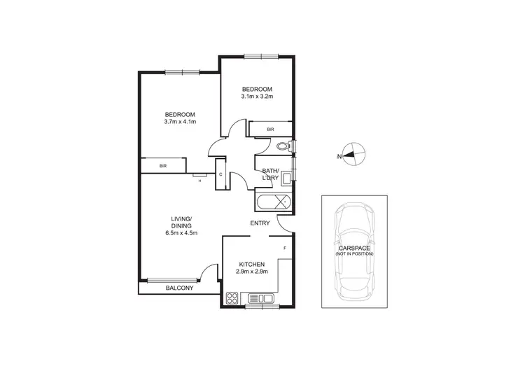 Floorplan of Homely apartment listing, 16/7 Curran Street, North Melbourne VIC 3051