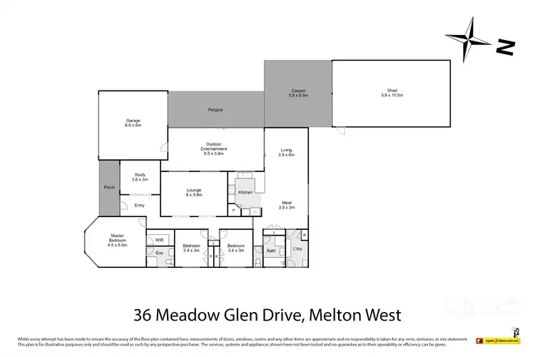 Floorplan of Homely house listing, 36 Meadow Glen Drive, Melton West VIC 3337