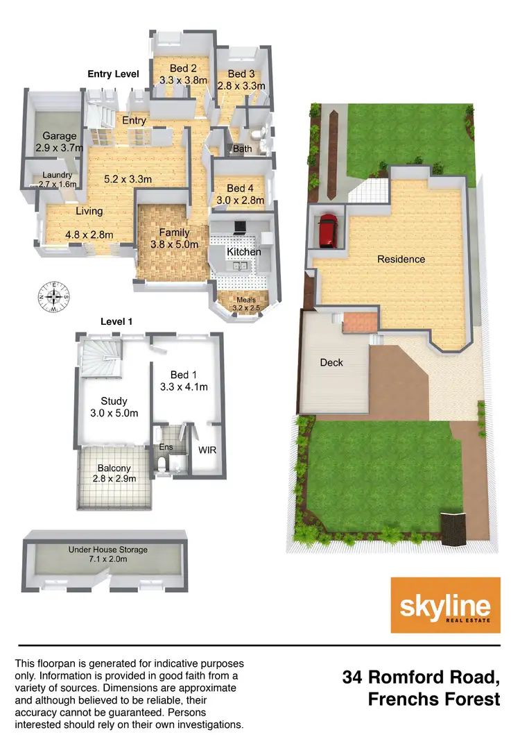 Floorplan of Homely house listing, 34 Romford Road, Frenchs Forest NSW 2086