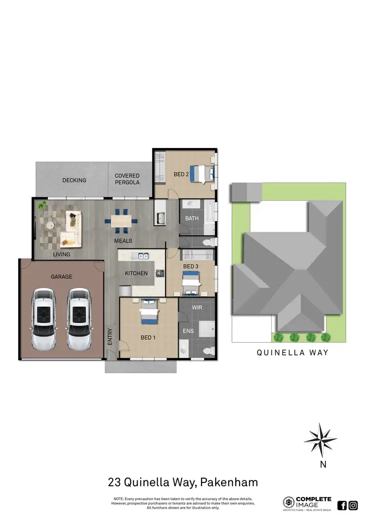 Floorplan of Homely unit listing, 23 Quinella Way, Pakenham VIC 3810