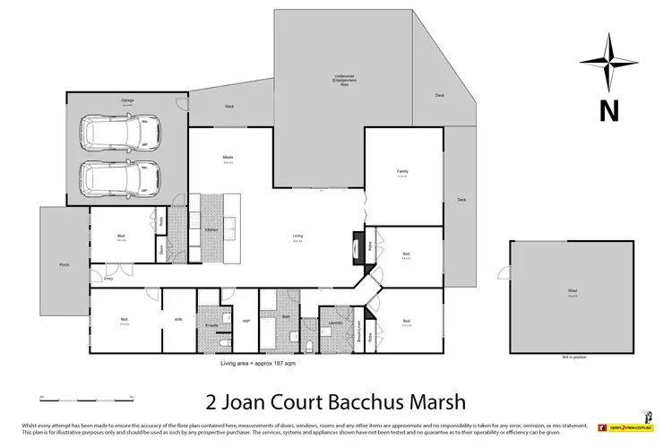 Floorplan of Homely house listing, 2 Joan Court, Bacchus Marsh VIC 3340