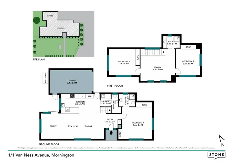 Floorplan of Homely townhouse listing, 1/1 Van Ness Avenue, Mornington VIC 3931