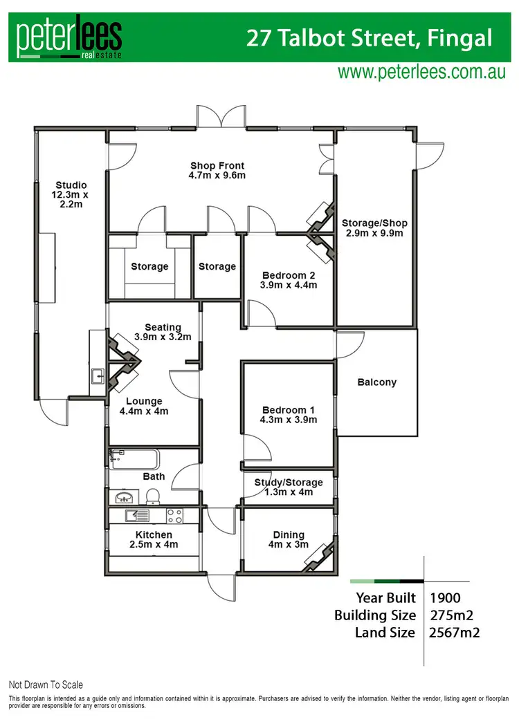 Floorplan of Homely house listing, 27 Talbot Street, Fingal TAS 7214