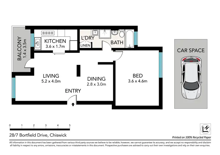 Floorplan of Homely apartment listing, 28/7 Bortfield Drive, Chiswick NSW 2046