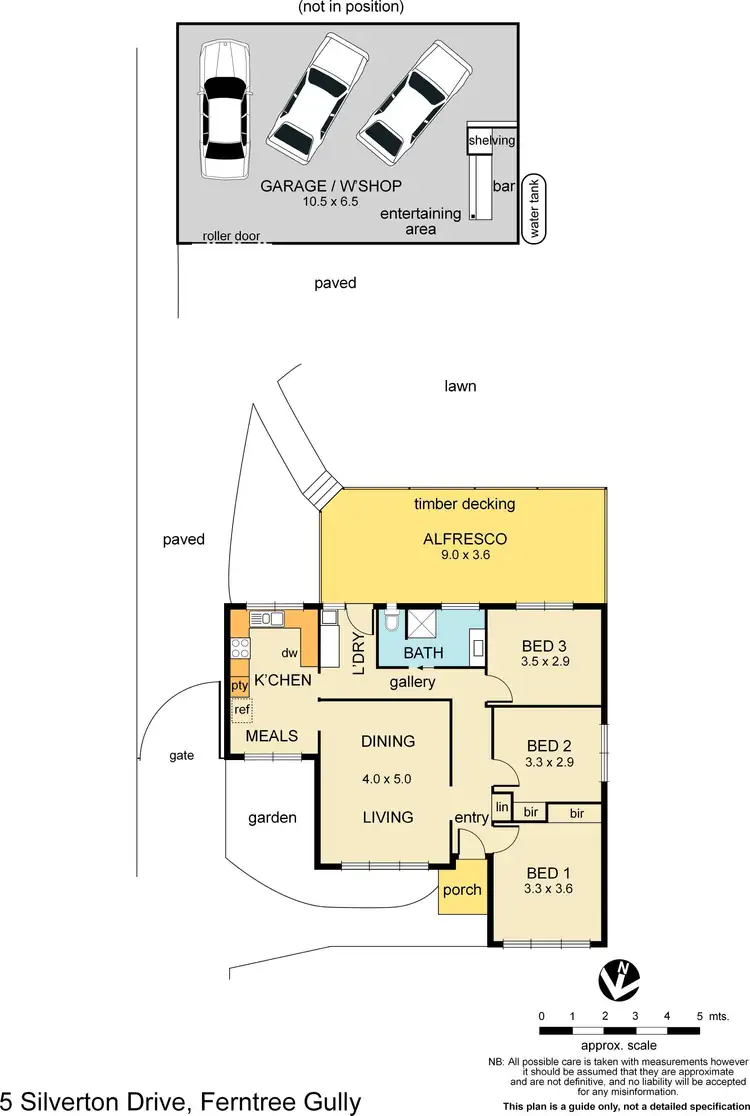 Floorplan of Homely house listing, 5 Silverton Drive, Ferntree Gully VIC 3156
