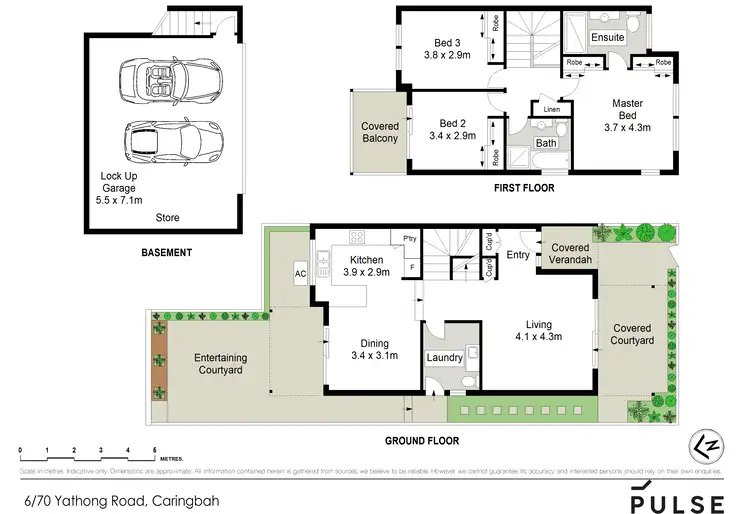 Floorplan of Homely townhouse listing, 6/70 Yathong Road, Caringbah NSW 2229
